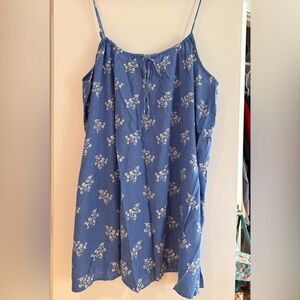 H&M Blue Floral Tie-Front Sundress